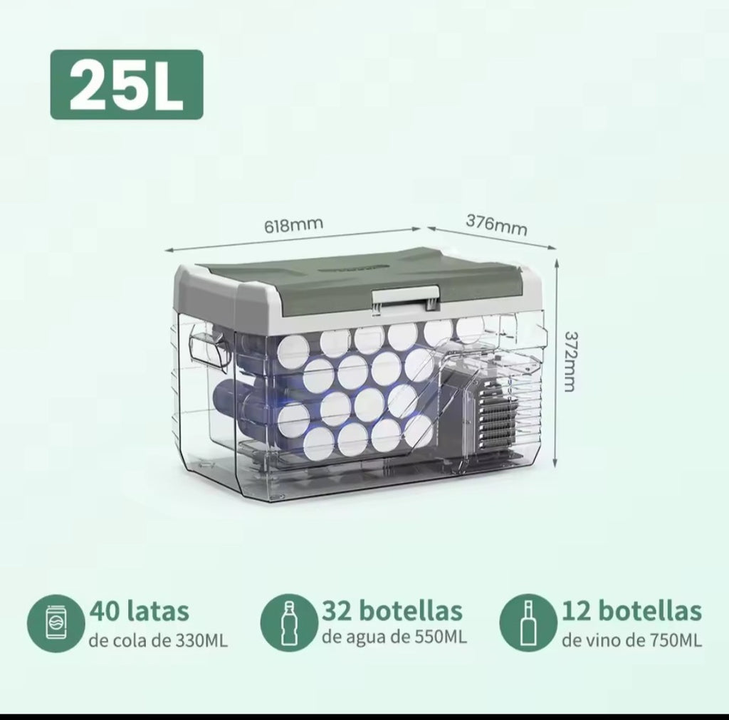 Nevera 12v compresor Alpicool 25L,35L y 45L