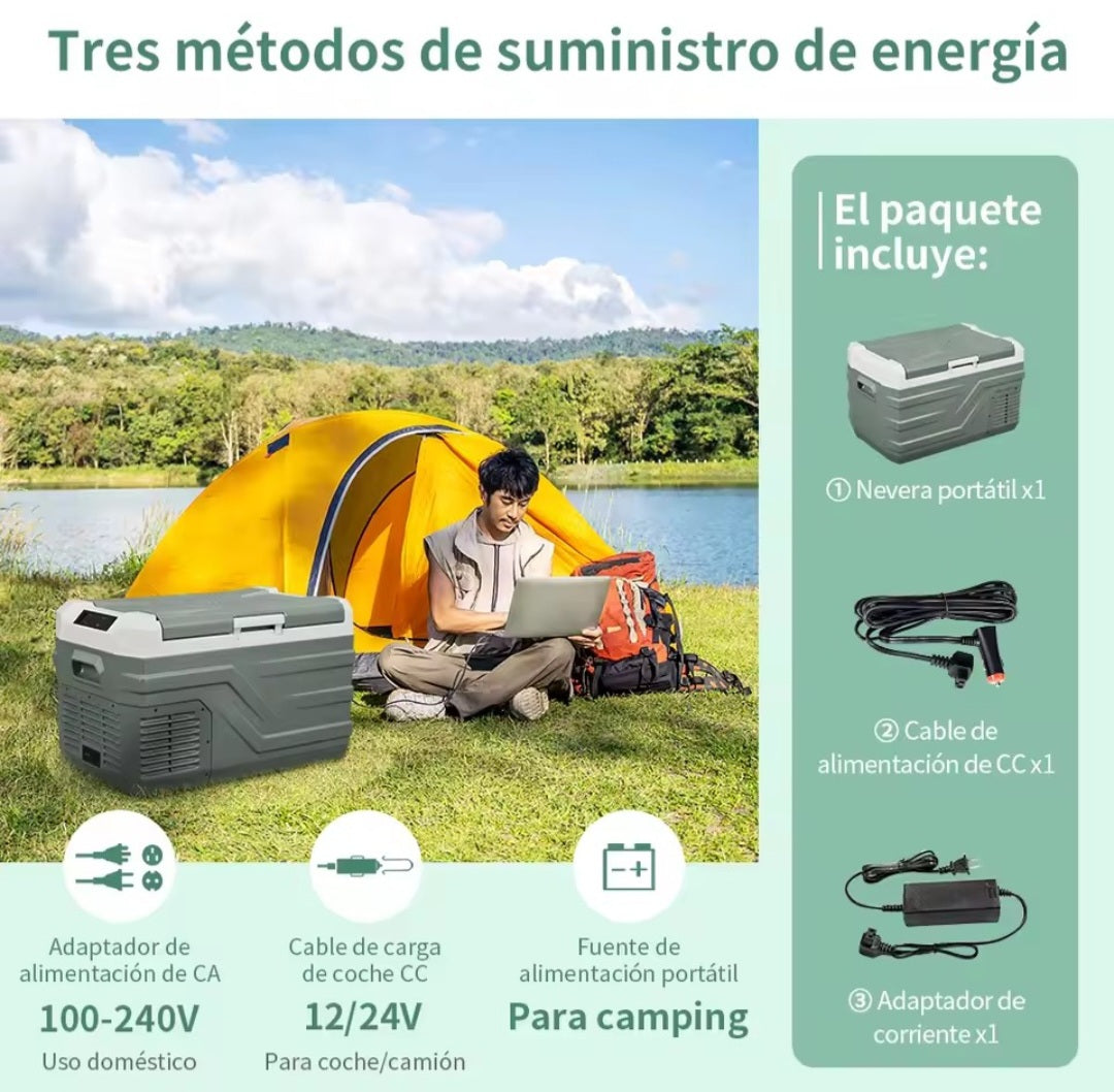 Nevera 12v compresor Alpicool 25L,35L y 45L